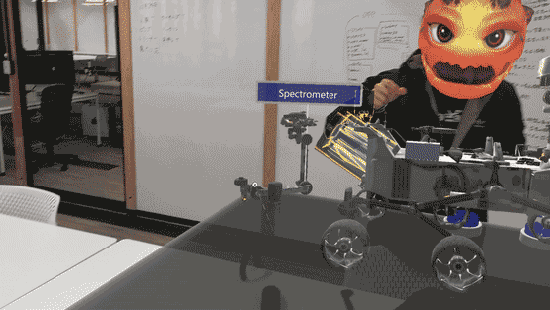 複数人複合現実システムの動作画面