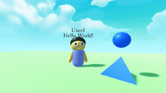 WebGL メタバースの動作画面